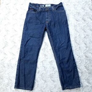 Lapco Fr Jeans Mens 36x32 Blue Straight Flame Resistant Dark Wash Denim